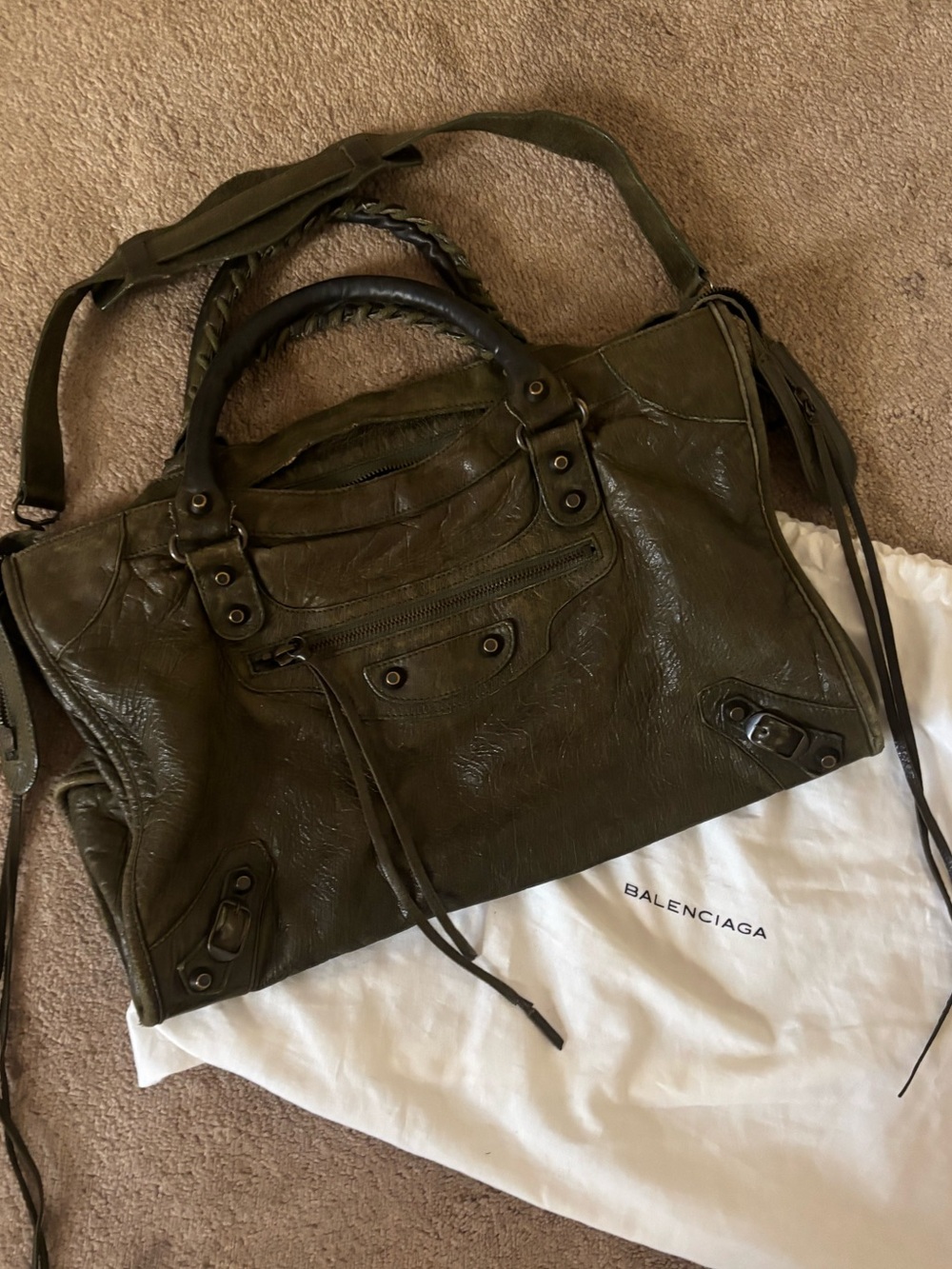 Balenciaga vintage Olive Green Classic City Bag